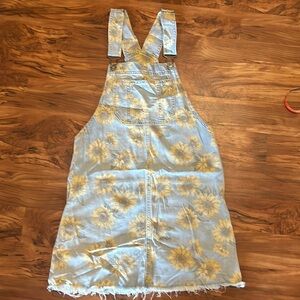 Denim skirt overalls